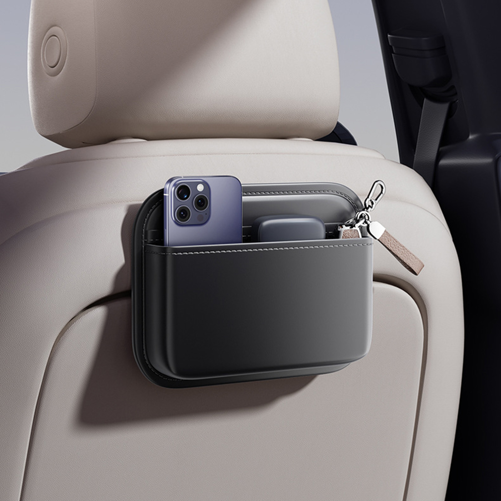 Phone Accessories Organizer - Prosty organizer do samochodu z kieszenią